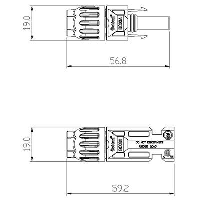 Connettori Fotovoltaici BC03A (Coppia connettori maschio e femmina)